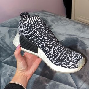 NMD’s with box. I wore them once. Not one mark on them. Sashiko